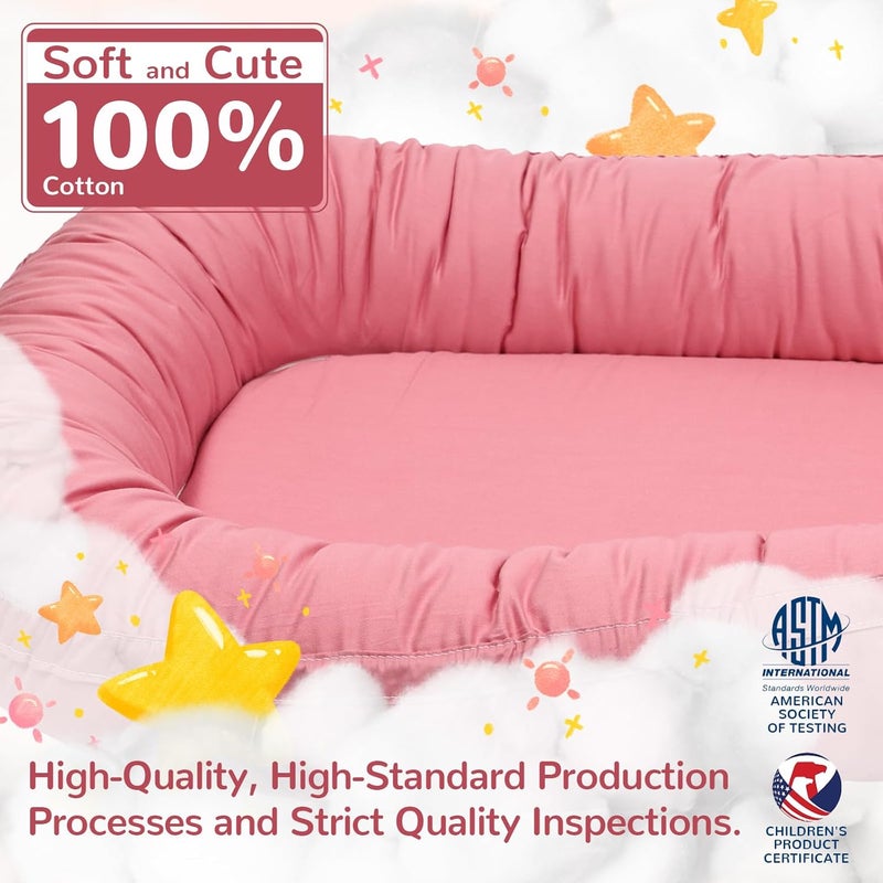 EAQ Baby Lounger, Infant Lounger for Newborn,Portable Baby Nest Cover Breathable & Soft, Newborn Essentials - Image 4